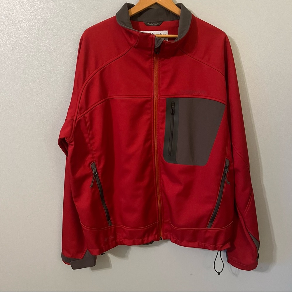 Columbia Men's Maroon and Gray Jacket XXL
